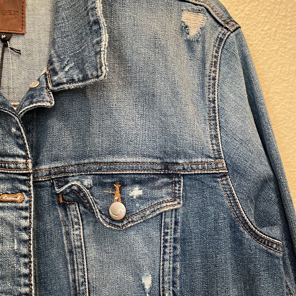 Joe’s Jeans distressed jean jacket - Picture 6 of 9